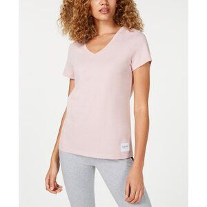 Calvin Klein Performance Womens Size Small Short Sleeve V-Neck T-Shirt Pink 2756